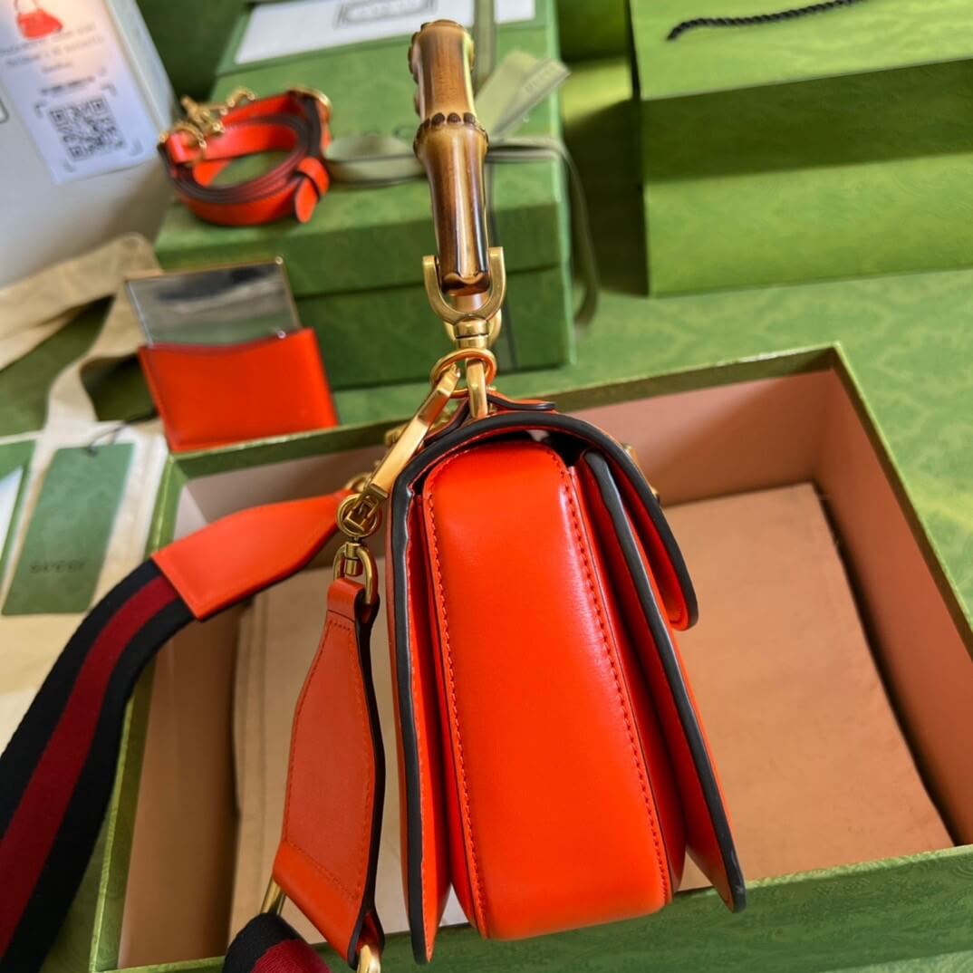 G*u*i bamboo 1947 jumbo gg small top handle bag