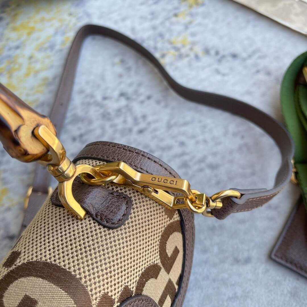 G*u*i bamboo 1947 jumbo gg small top handle bag